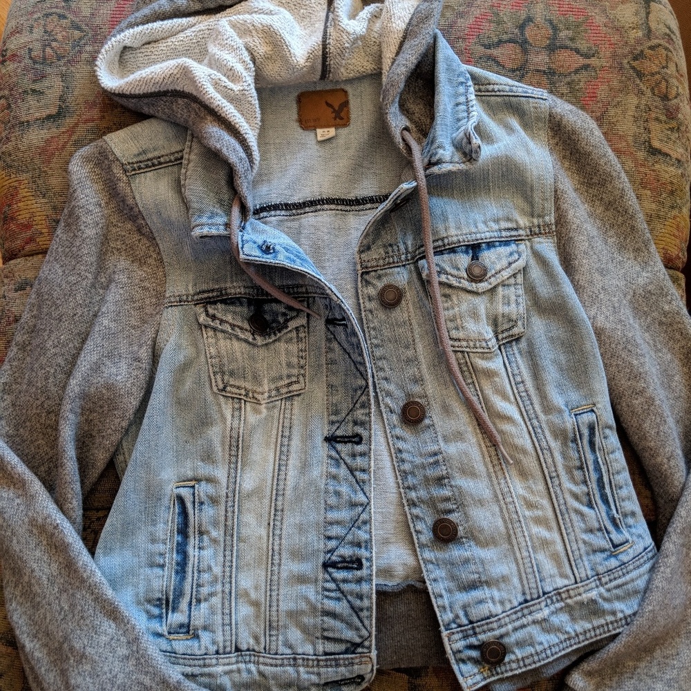 American Eagle Jean Jacket Sweatshirt